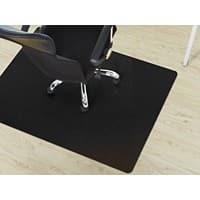 Bodenschutzmatte Floordirekt Pro Hartböden Schwarz Polypropylen 900 x 1200 mm