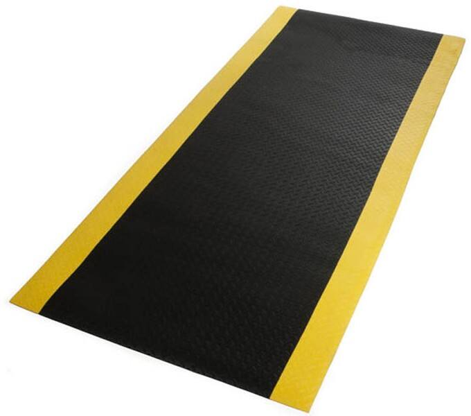 etm Anti-Ermüdungsmatte Dyna-Protect Diamond Schwarz, Gelb 90 x 150 cm