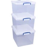 Really Useful Box Aufbewahrungsbox 33,5 l Transparent Kunststoff 38,3 x 46 x 28,5 cm 3 Stück