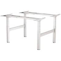 Rechteckiger Sitz-Stehschreibtisch Beine Rahmen Silber Stahl vierbeinig Silber CAMBIO 1000 x 1470 x 645-1305mm