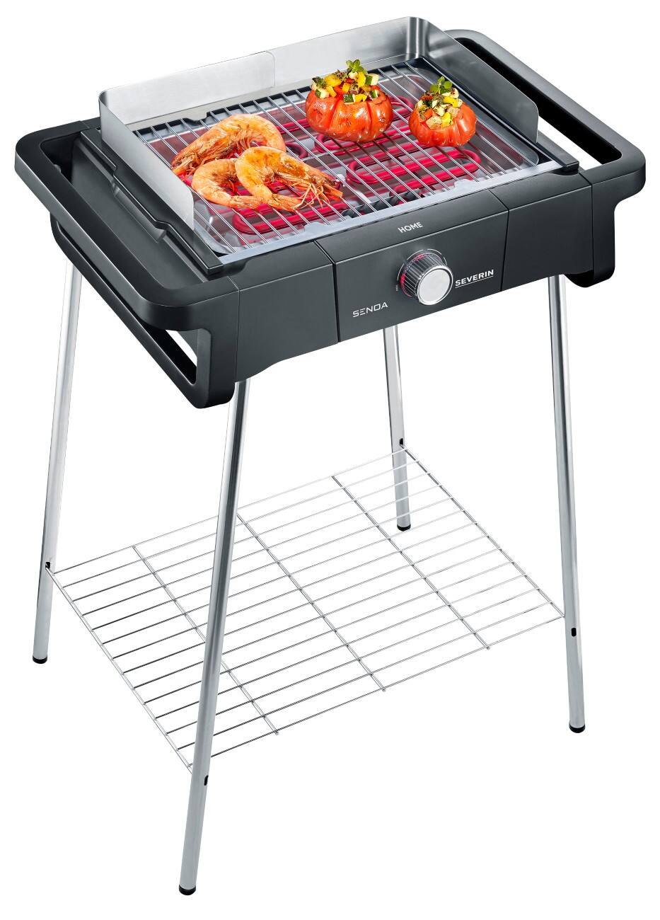SEVERIN Elektrischer Grill PG 8115 Home S Schwarz, Silber