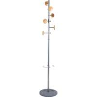 Alba Kleiderständer 9 Haken Silber, Grau