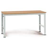 Manuflex Arbeitstisch Universal Stationär Multiplex, Stahl Lichtgrau 1.000 x 600 mm