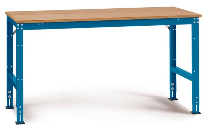 Manuflex Arbeitstisch Stationär Universal Multiplex, Stahl Brillantblau 1.000 x 800 mm