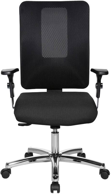 TOPSTAR OPEN X N Deluxe Bürostuhl Synchronmechanismus Netzstoff Höhenverstellbare Armlehne Höhenverstellbarer Sitz Schwarz 110 kg