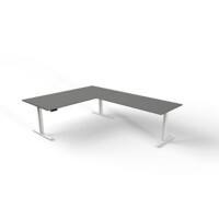 Move 3 - Steh-/Sitztisch 200x100x72-120cm mit Anbau 160x80 grafit