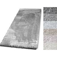 Velours-Teppich Floordirekt STEP Sundae Silber Polypropylen 800 x 1000 mm