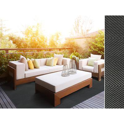Outdoor-Teppich Casa Pura Catania Dunkelgrau Vinyl, Polyester 1800 x 2700 mm