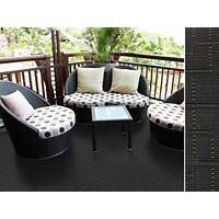 Outdoor-Teppich Casa Pura Ferrara Schwarz Vinyl, Polyester 1200 x 1800 mm
