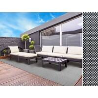 Outdoor-Teppich Casa Pura Lucca Grau Vinyl, Polyester 1200 x 1800 mm