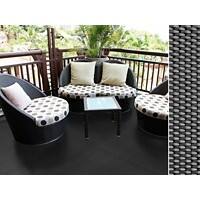 Outdoor-Teppich Casa Pura Padua Schwarz Vinyl, Polyester 1200 x 1800 mm