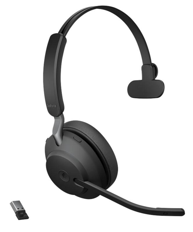 Jabra Evolve2 Kabellos Headset Bluetooth, USB Mit Mikrofon Mono 65 Schwarz