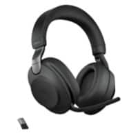 Jabra Evolve2 Kabellos Headset Bluetooth, 3.5 mm Jack, USB Active Noise Cancelling Mit Mikrofon Stereo 65 Schwarz