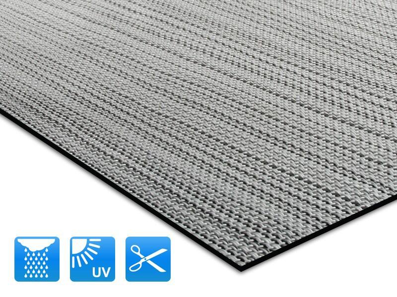 Outdoor-Teppich Casa Pura Bologna Grau Vinyl, Polyester 1800 x 3000 mm