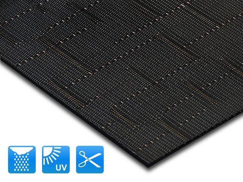 Outdoor-Teppich Casa Pura Ferrara Schwarz Vinyl, Polyester 600 x 1000 mm