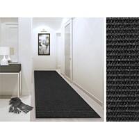 Sisal-Teppich Floordirekt STEP Sylt Schwarz Sisal 660 x 1500 mm