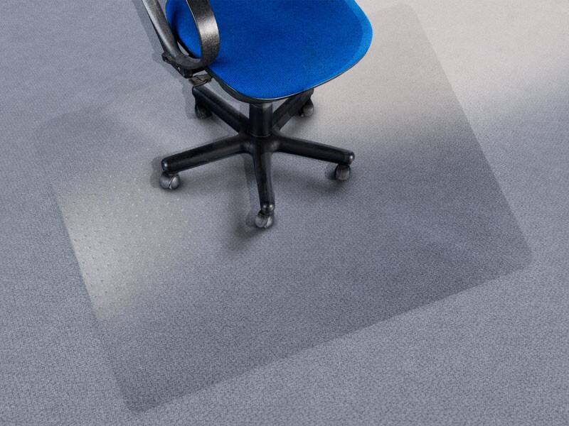 office marshal Bodenschutzmatte PC (Polycarbonat) Teppich Transparent 100 x 114 cm