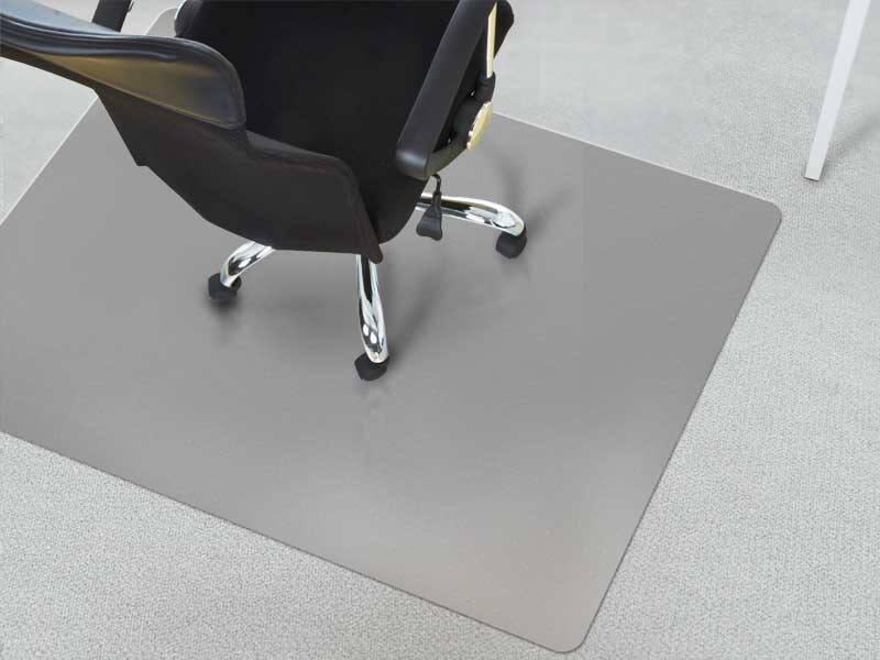 Bürostuhlunterlage Floordirekt Pro Teppich Grau Polypropylen 750 x 1200 mm