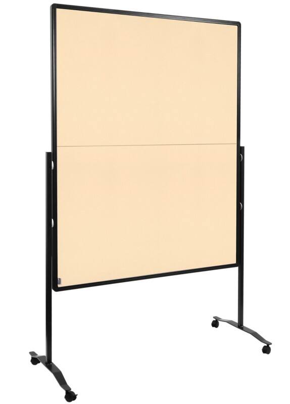 Legamaster PREMIUM PLUS Filz Pinnwand Freistehend 126 (B) x 58 (T) x 196 (H) cm Aluminium Beige
