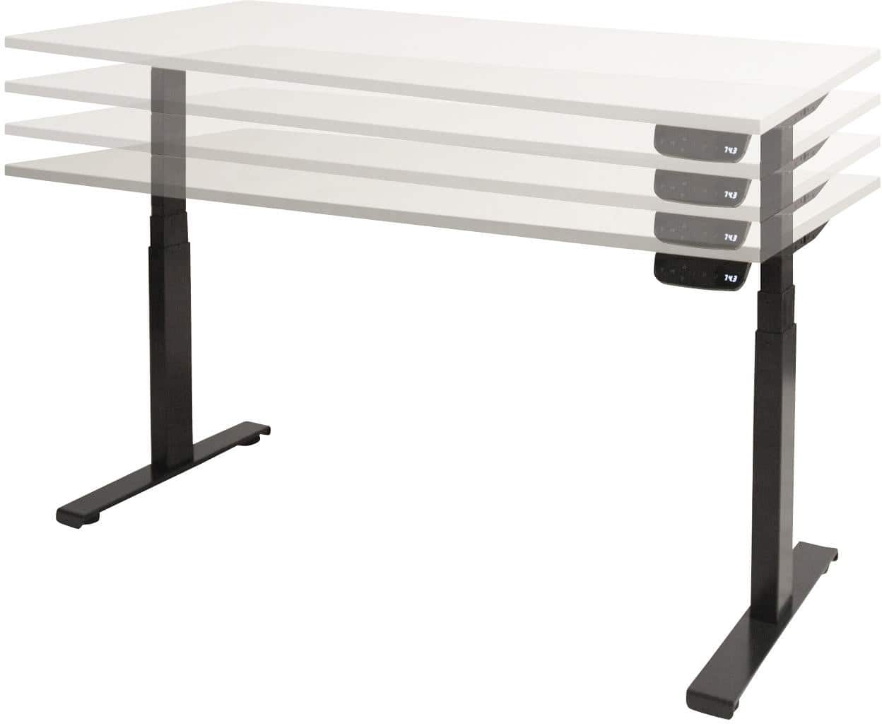 Schaffenburg Dextro Plus Sitz-Steh-Schreibtischgestell 120–180 cm x 62–128 (H) cm
