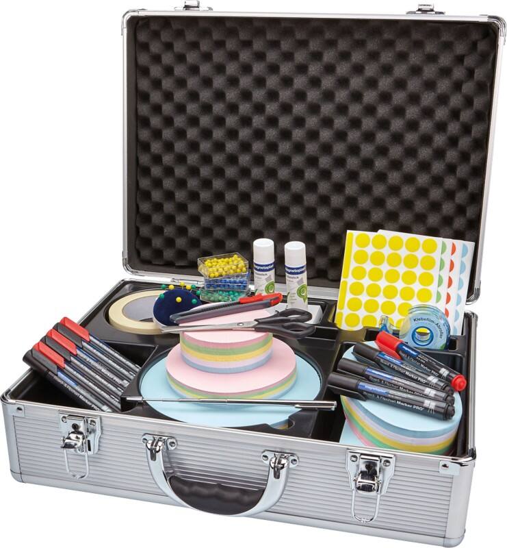 magnetoplan Präsentations-Kit Moderatorenkoffer Kompakt farbig sortiert 47 x 34 cm