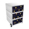 PAPERFLOW Rollcontainer easyBox 4 horizontale Schubladen 642x390x436mm PERSO KUGELN