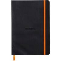 Rhodia Notizbuch DIN A5 Liniert Geleimt Seitlich gebunden Softcover Schwarz Nicht perforiert 160 Seiten 80 Blatt