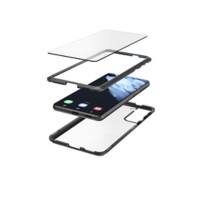HAMA Schutzhülle Magnetic+Glass+Display Glass Samsung Galaxy S21 (5G) Schwarz, Transparent