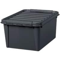 SmartStore Recycled Aufbewahrungsbox 32 L Mit Deckel Schwarz 39 x 50 x 26 cm