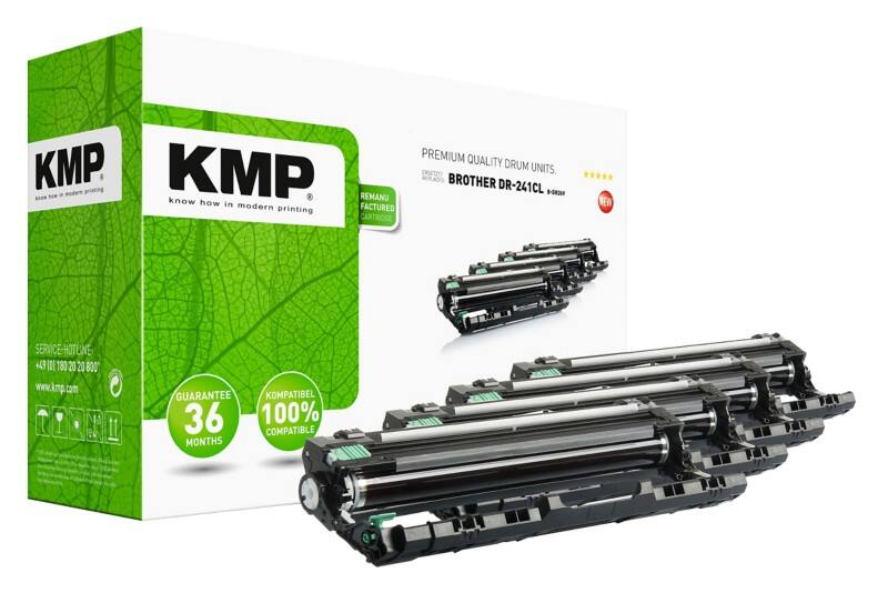 Kompatible KMP Brother DR-241CL Trommel Schwarz, Cyan, Magenta, Gelb
