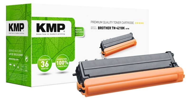 Kompatible KMP Brother TN-421BK Tonerkartusche Schwarz