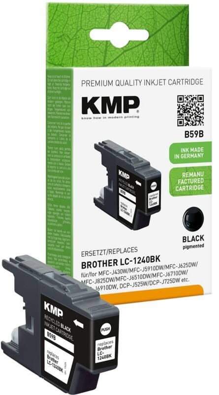 KMP Kompatibel Brother LC-1240BK Tintenpatrone Schwarz