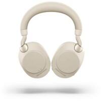 JABRA Headset Evolve2 85 Verkabelt / Kabellos Stereo Über das Ohr, Kopfbügel Geräuschunterdrücker: Ja Bluetooth, 3.5 mm Klinke Crème 28599-989-898