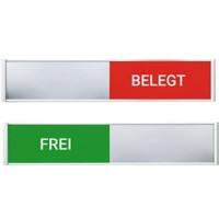 Ultradex Türschild Frei / Belegt 314578 Aluminium Silber 180 x 36 mm