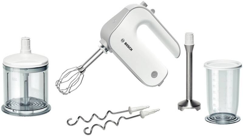 Bosch Handmixer MFQ4080 500 W Kunststoff, Edelstahl Silber, Weiß