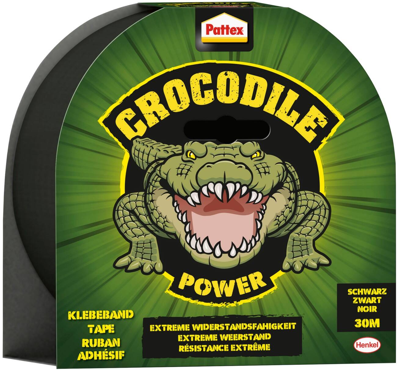Pattex Crocodile Power Tape Schwarz 30m