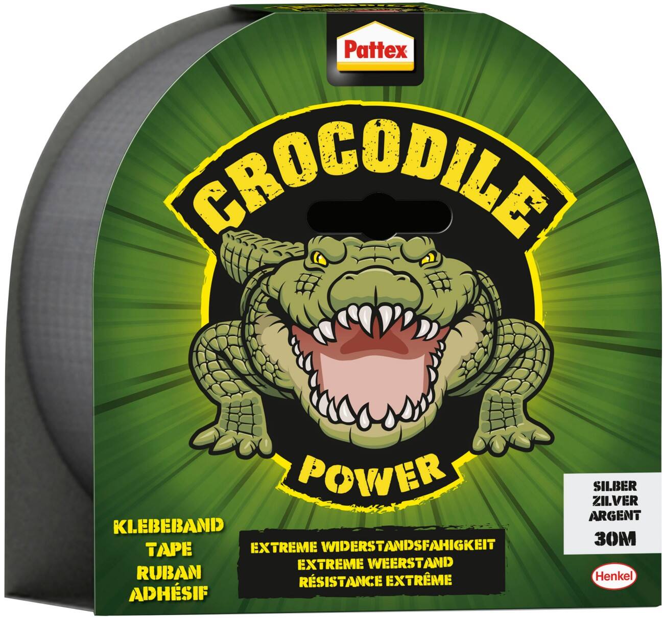 Pattex Crocodile Power Tape Silber 30m