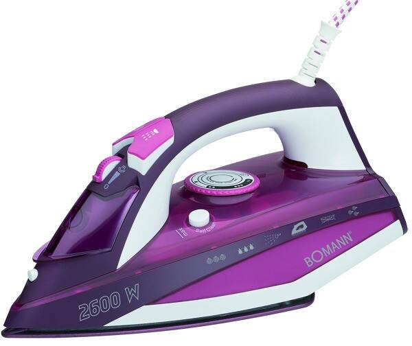 BOMANN Dampfbügeleisen Verkabelt 660051 240 Weiß, Lila, Schwarz