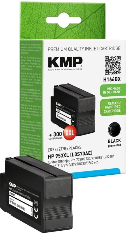 KMP Kompatibel HP 953XL Tintenpatrone L0S70AE Schwarz