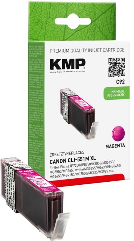 KMP Kompatibel Canon C92 Tintenpatrone Magenta