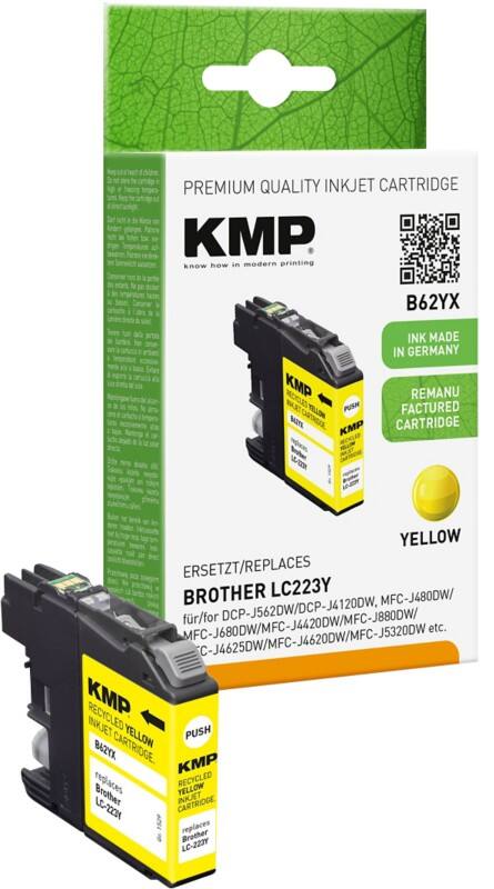 KMP Kompatibel Brother LC223Y Tintenpatrone Gelb