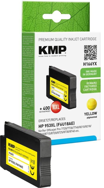 KMP Kompatibel HP 953XL Tintenpatrone F6U18AE Gelb