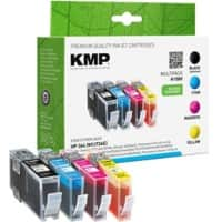 KMP Kompatibel HP 364 Tintenpatrone N9J73AE Schwarz, Cyan, Magenta, Gelb Multipack 4 Stück