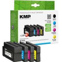 KMP H166VX Tintenpatrone Kompatibel mit HP 953XL Schwarz, Cyan, Magenta, Gelb 4er Pack