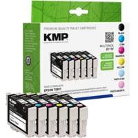 KMP Kompatibel Epson E111V Tintenpatrone C63T08074010 Schwarz, Cyan, Photo Cyan, Magenta, Photo Magenta, Gelb Multipack 6 Stück