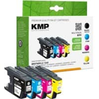 KMP Kompatibel Brother LC1240VALBP Tintenpatrone Schwarz, Cyan, Magenta, Gelb