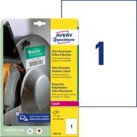 AVERY Zweckform Strapazierfähige Etiketten L7917-10 Weiß A4 210 x 297 mm 10 Blatt à 1 Etiketten