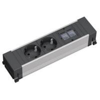 BACHMANN Schreibtischsteckdose 317.101 2-Fach