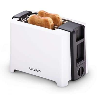 CLOER Toaster Schwarz, Weiß Edelstahl 900 W 3531