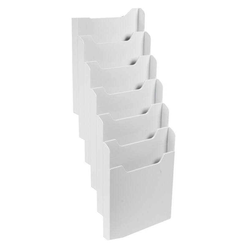 Exacompta A4 hoch Wandregal Wandmontiert Lichtgrau 63740D 23,9 x 15,5 x 66,5 cm 63740D